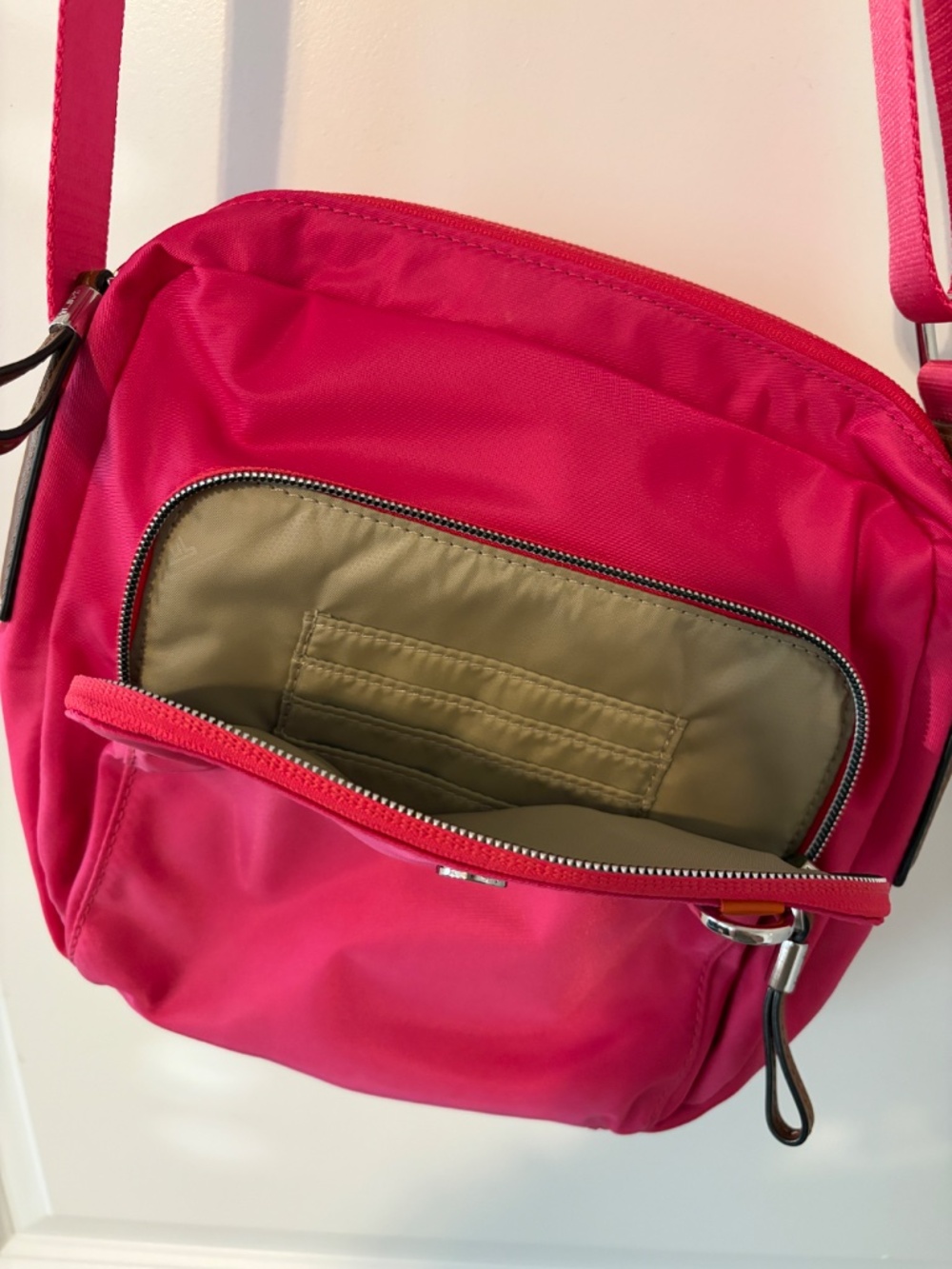 Tumi Hot Pink Crossbody Nylon Bag - Picture 4 of 8